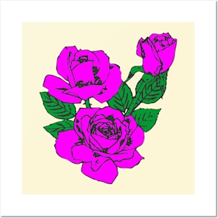 Pink Rose Posters and Art